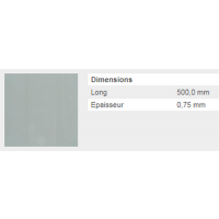  TOLE LISSE 0,75 ACIER  25X50FM 