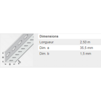  CORNIEREPERFO35,5X35,5ZING2,5M 