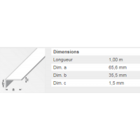  CORNIERE 35,5X65,6 ZINGUE 1M 