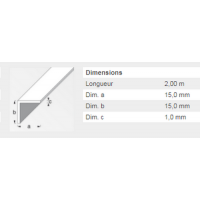  CORNIERE 15X15 ALU ARGENT 2M 