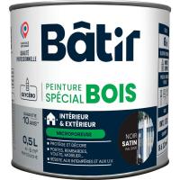  P/BOIS SATIN 0.5L NOIR RAL9005 