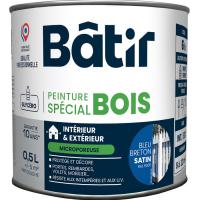  P/BOIS SATIN 0.5L BLEU RAL5005 