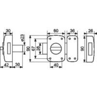  VERROU SURETE CORVETTE 30MM 