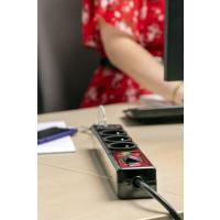  BLOC PRISES 3PC+2USB HUGO NOIR 