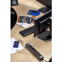  BLOC PRISES 3PC+2USB HUGO NOIR 