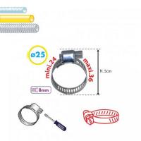  COLLIER ACIER L8 DIAM 24-36MM 