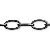  CHAINE LUSTRE OVALE NOIR D3.8 