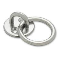  PLATINE RONDE+ANNEAU INOX D5 