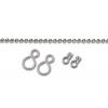  CHAINE BOULE CHROME D3.2MM 