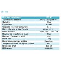  POMPE MOTEUR THERMIQUE 2T OHV 