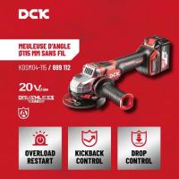  MEULEUSE D115MM 20V 2X 4AH 