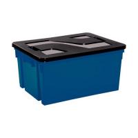  BAC RANGEMENT 50L BLEU+COUVER 
