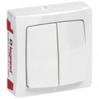  INTERRUPTEUR DOUBLE V/VT BLANC 