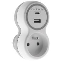  PRISE 16A CHARGEURS USB A + C 