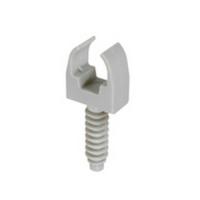  CLIP+CHEVILLE TUBE D16  GRIS 