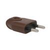  FICHE MALE 2P 6A DROITE MARRON 