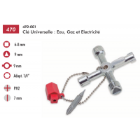 CLE COMPTEUR EAU GAZ ELECT 