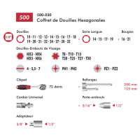  COFFRET DOUILLE 94PC 1/4"+1/2" 