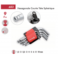  CLES MALES HEXAG SPHER JEU 9 