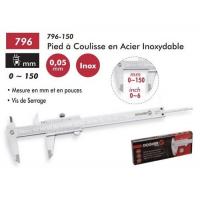  PIED COULISSE ACIER INOX 150MM 