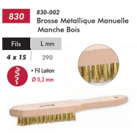  BROSSE METALLIQUE MANCHE BOIS 