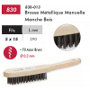  BROSSE METALLIQUE MANCHE BOIS 