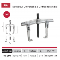  EXTRACTEUR REVERS UNIV 200MM 