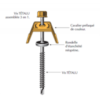  VIS BAC ACIER / P BOIS 6.3X100 