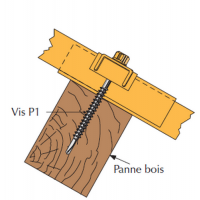 VIS BAC ACIER / P BOIS 6.3X100 