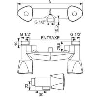  MELANGEUR DOUCHE ENTRAXE 110MM 