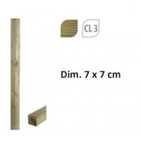  POTEAU ECRAN BOIS 7X7X240CM 
