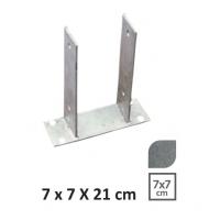  PIED GALVA U 7X7X15CM A VISSER 