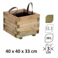  BAC BOIS CARRE 40X40X33CM 