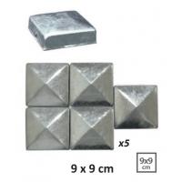  CHAPEAU GALVA POTEAU 7X7CM X5 