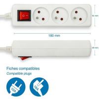  BLOC 3 PRISES 2P+T 16A + INTER 