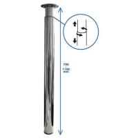  PIED REGLABLE CHROME 1100MM 