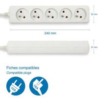  BLOC 5 PRISES 2P+T 16A 