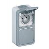  PRISE + V&V VT IP55 PLEXO GRIS 