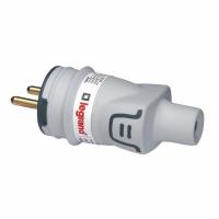  FICHE MALE 2P+T IP44 GRISE 