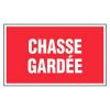  PLAQUE 330X200 CHASSE GARDEE 