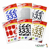  CHIFFRE NOVADHESIF 50MM BLANC 