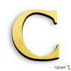  CARACTERE ADHESIF 40MM OR C 