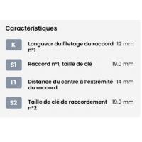  RACCORD 12L - 3/8 BSPT 