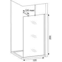  PAROI DE DOUCHE FIXE 90X120CM 