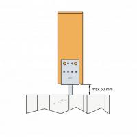  PIED POTEAU TYPE U L100 PROF70 
