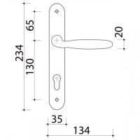  ENS PORTE ALU 195MM BRIS CLE L 