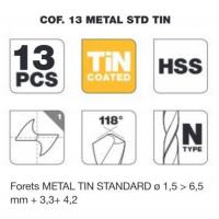  FORET METAL COFFRET 13 PCES 