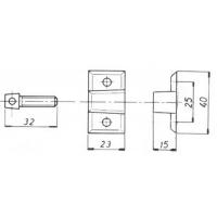  FERRURE APPLIQUE 30X15X40MM 