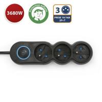  BLOC 3 PRISES 2P+T 16A + INTER 