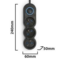  BLOC 3 PRISES 2P+T 16A + INTER 